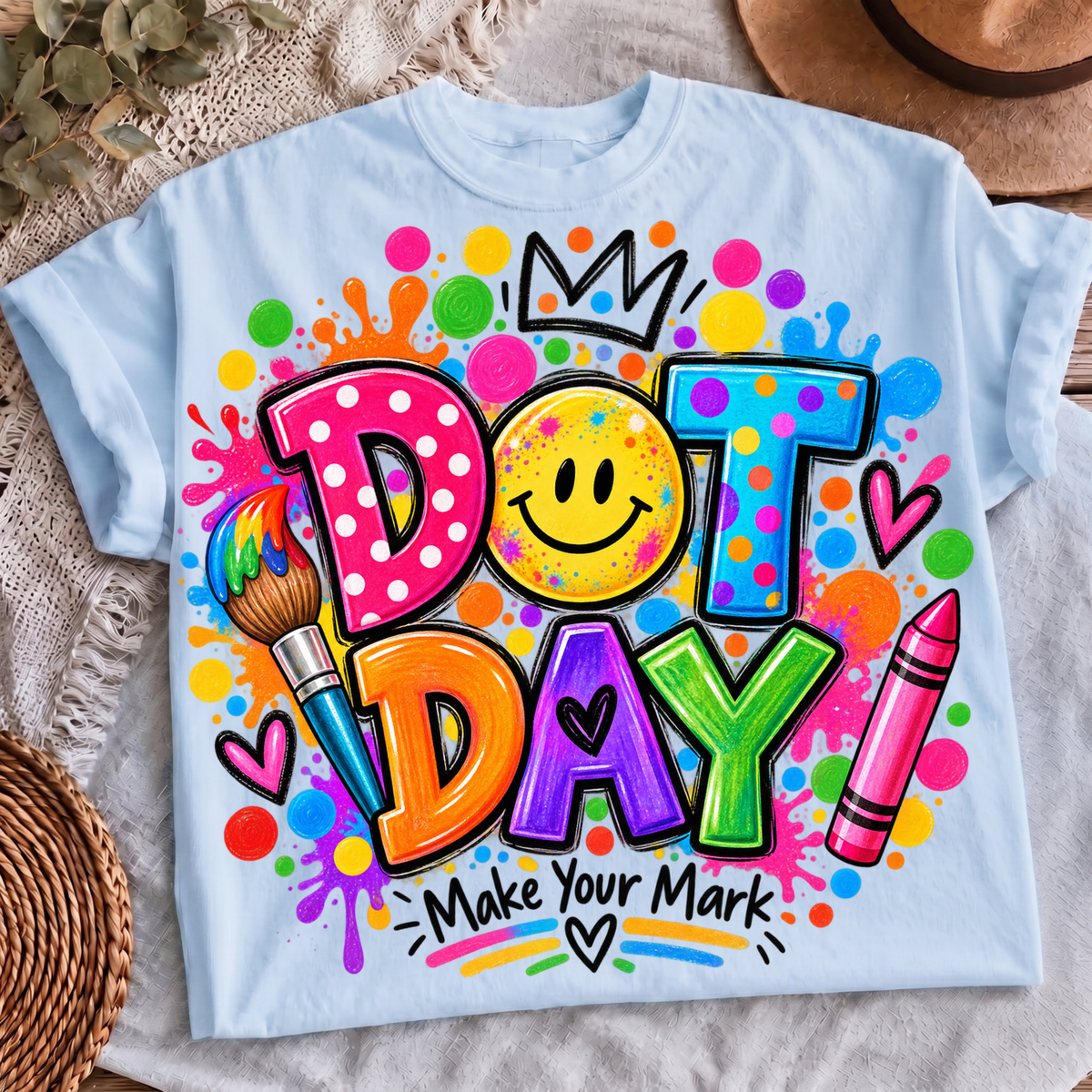 Dot Day PNG colorful Make Your Mark design mockup 2