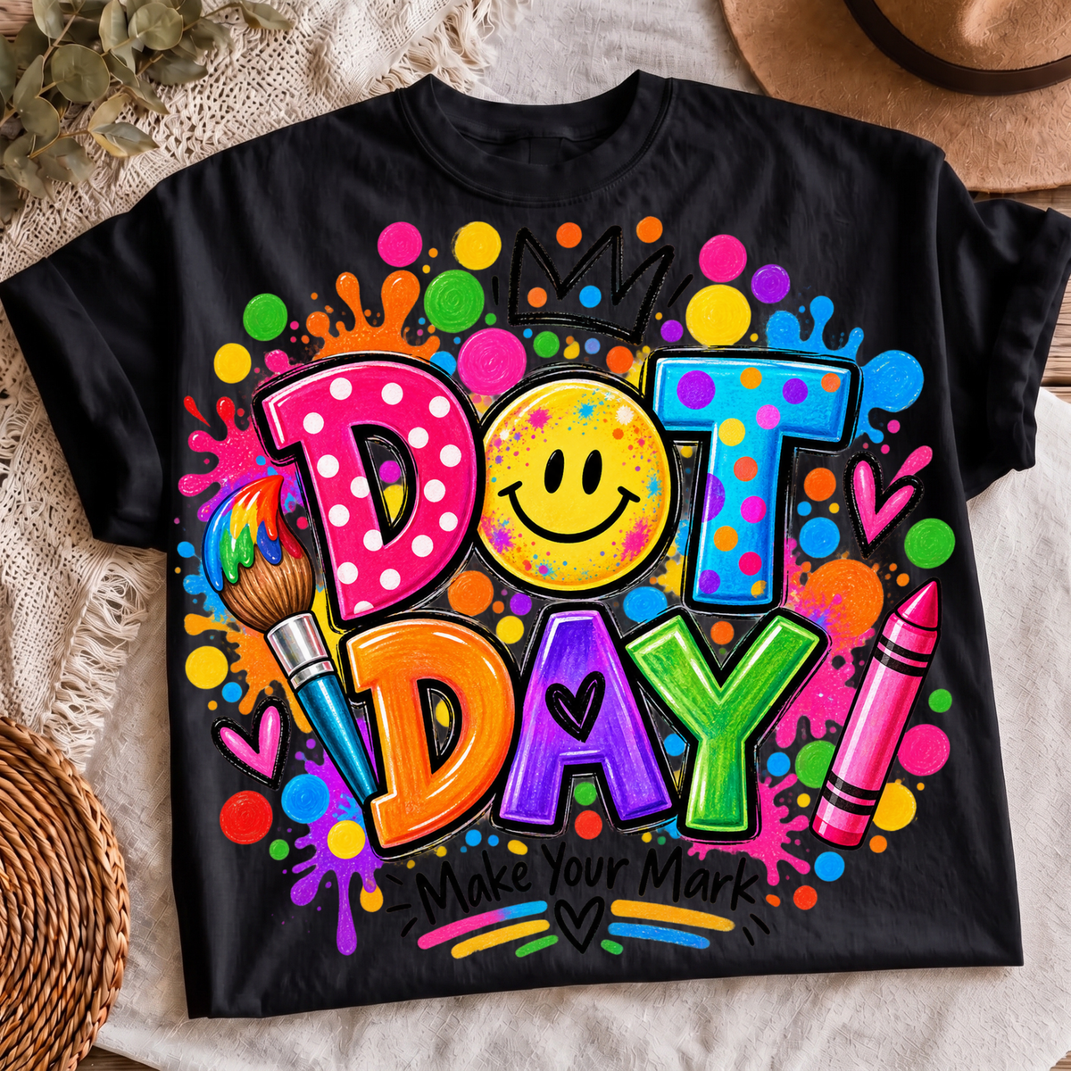 Dot Day PNG colorful Make Your Mark design mockup 3