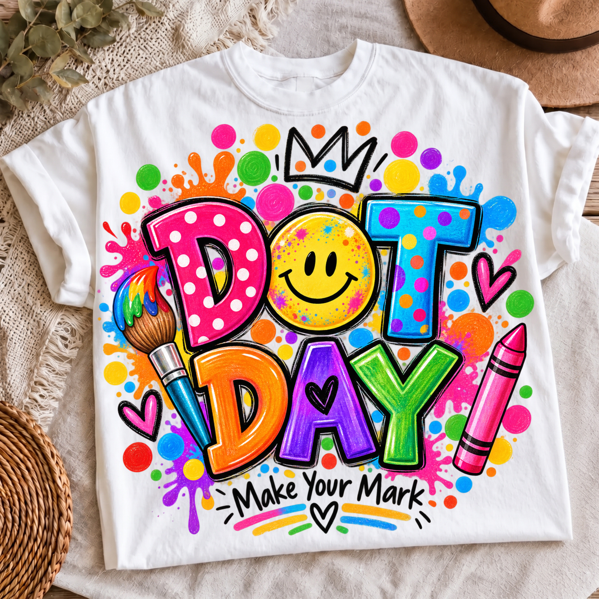 Dot Day PNG colorful Make Your Mark design mockup 4