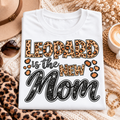 Leopard Is The New Mom PNG glitter leopard print mom shirt design mockup on t-shirt