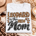 Leopard Is The New Mom PNG glitter leopard print mom shirt design mockup on t-shirt