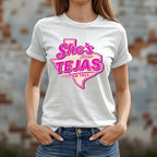 Pink Tejas retro Texas PNG, mockup 2
