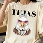 Glam Texas eagle diamond necklace PNG, mockup 2