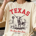 Texas Longhorn PNG vintage western windmill shirt mockup
