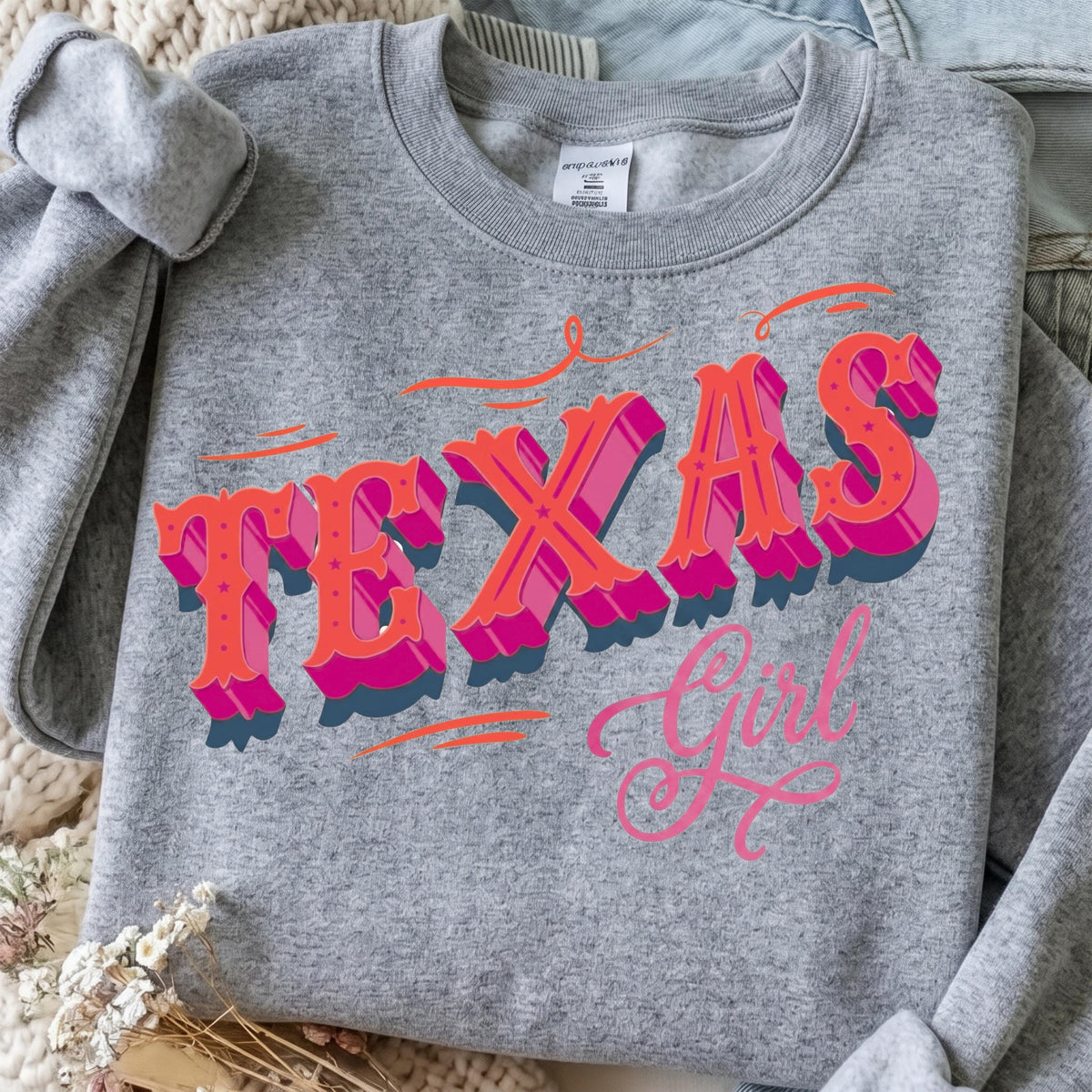 Retro Texas Girl cowgirl PNG, mockup 2