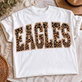 Leopard Eagles PNG cheetah print varsity game day shirt design mockup