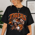 Tiger mascot baseball bat PNG, mockup 2