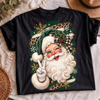 Green Santa Claus leopard PNG, mockup 2
