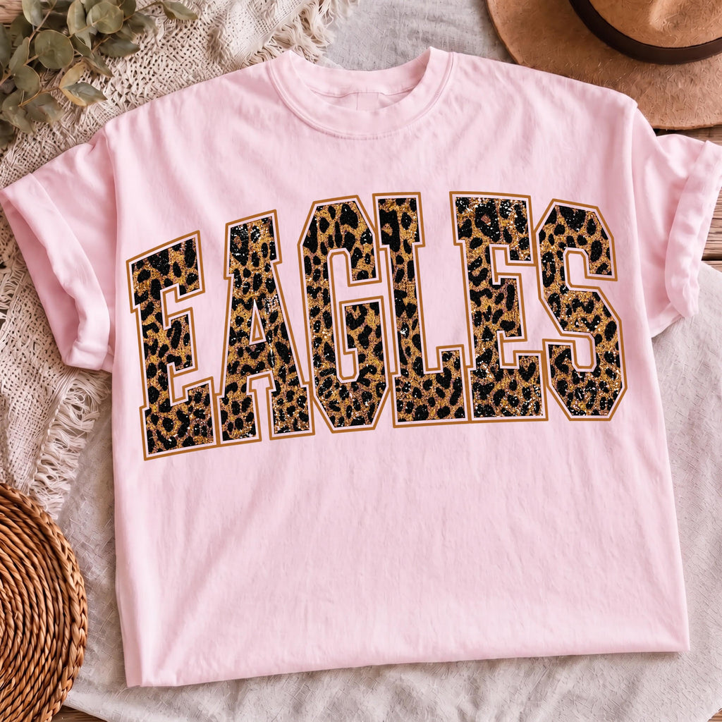 Leopard Eagles PNG football mom shirt design, mockup 4