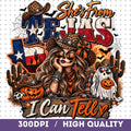 Western Halloween PNG skeleton cowgirl leopard hat shirt mockup