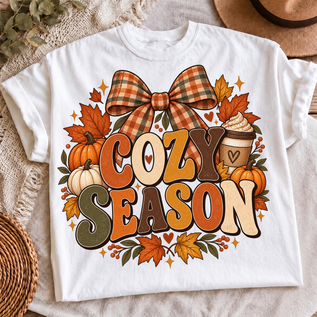 Pumpkin spice cozy fall PNG, mockup 2