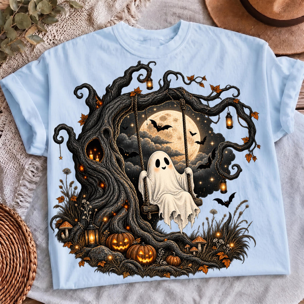 Vintage Halloween tree design, mockup 3