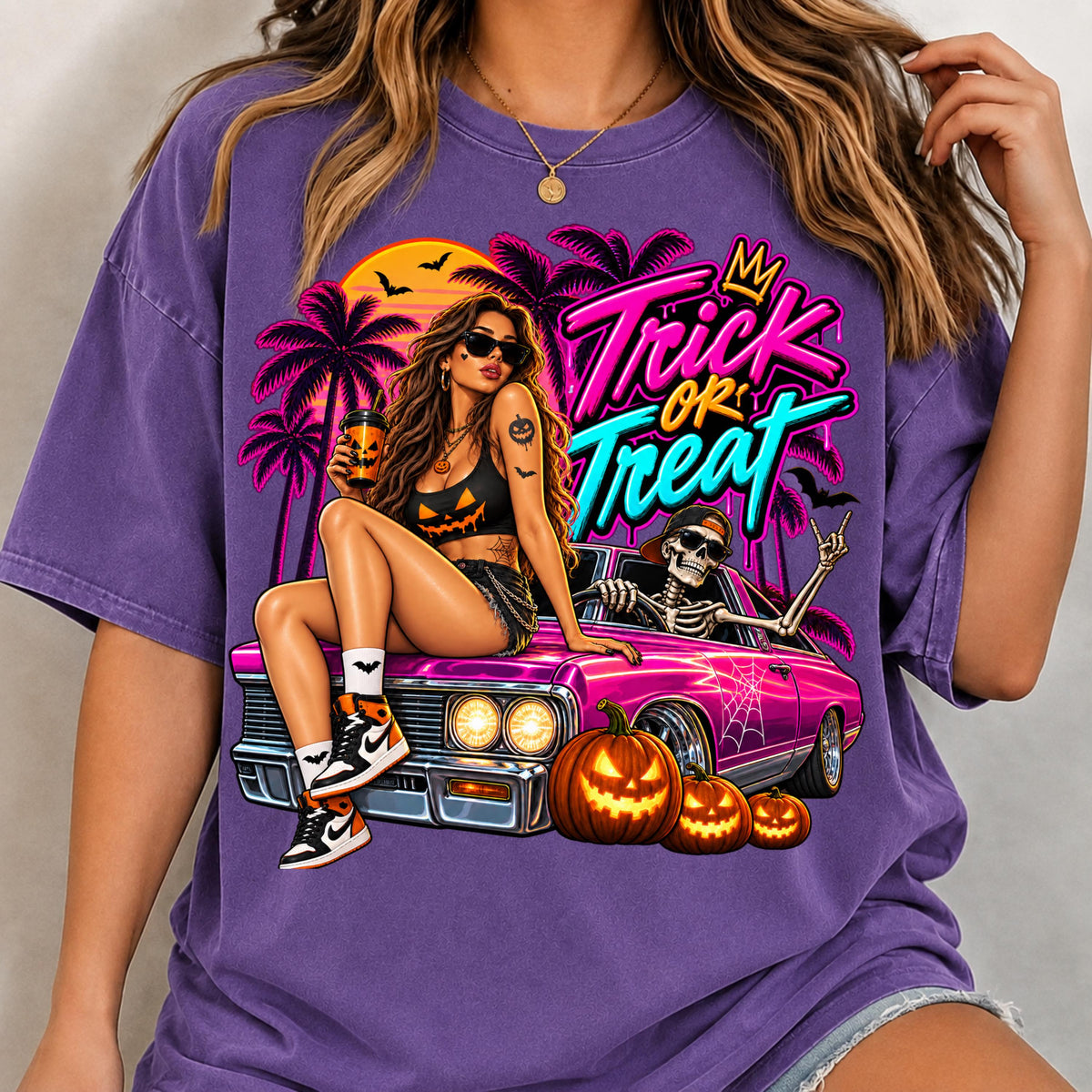 Retro horror PNG digital download, mockup 5