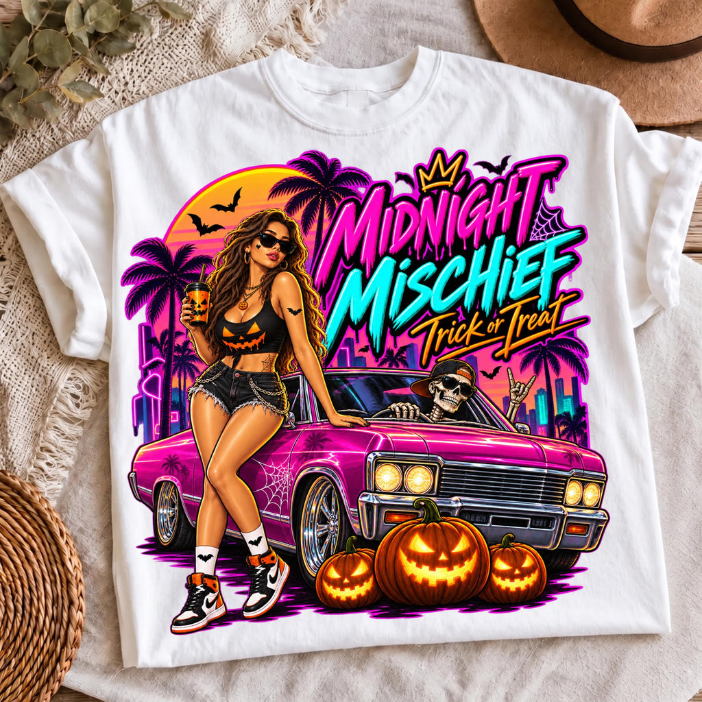 Halloween girl bats design, mockup 3