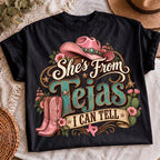 Tejas cowgirl floral PNG, mockup 2