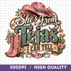 Texas cowgirl sublimation, mockup 4