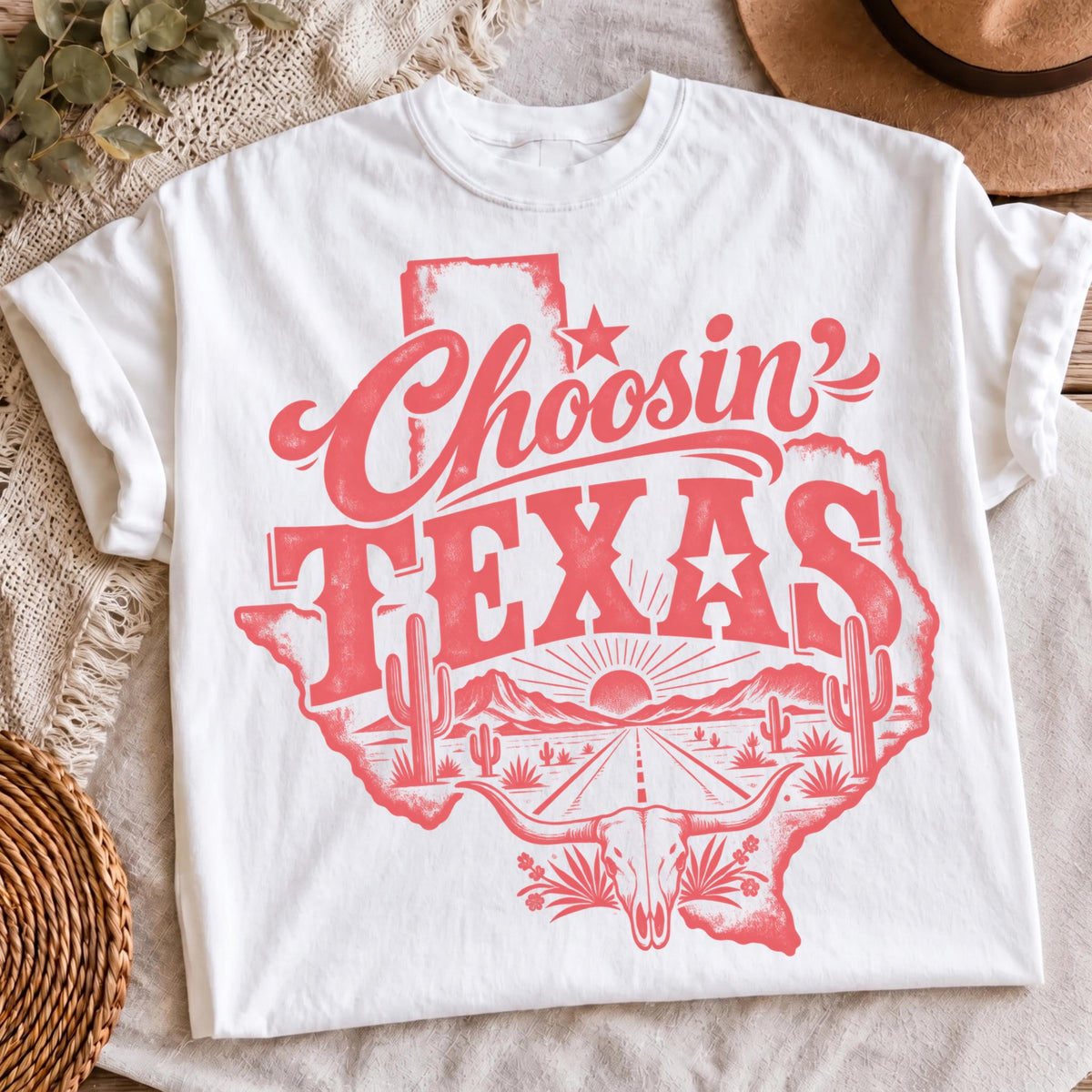 Retro Texas cowgirl shirt, mockup 5