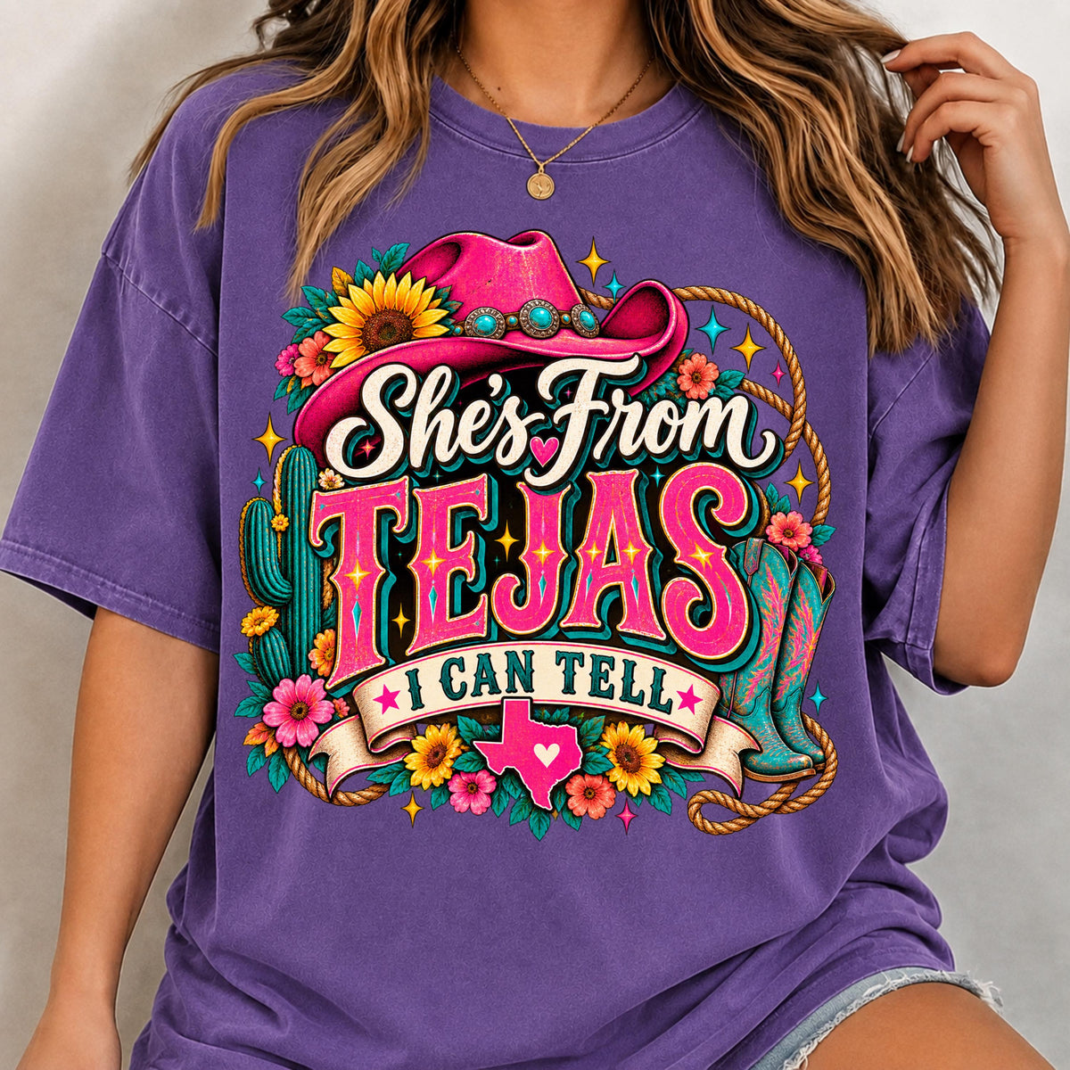 Tejas cowgirl PNG digital download, mockup 6