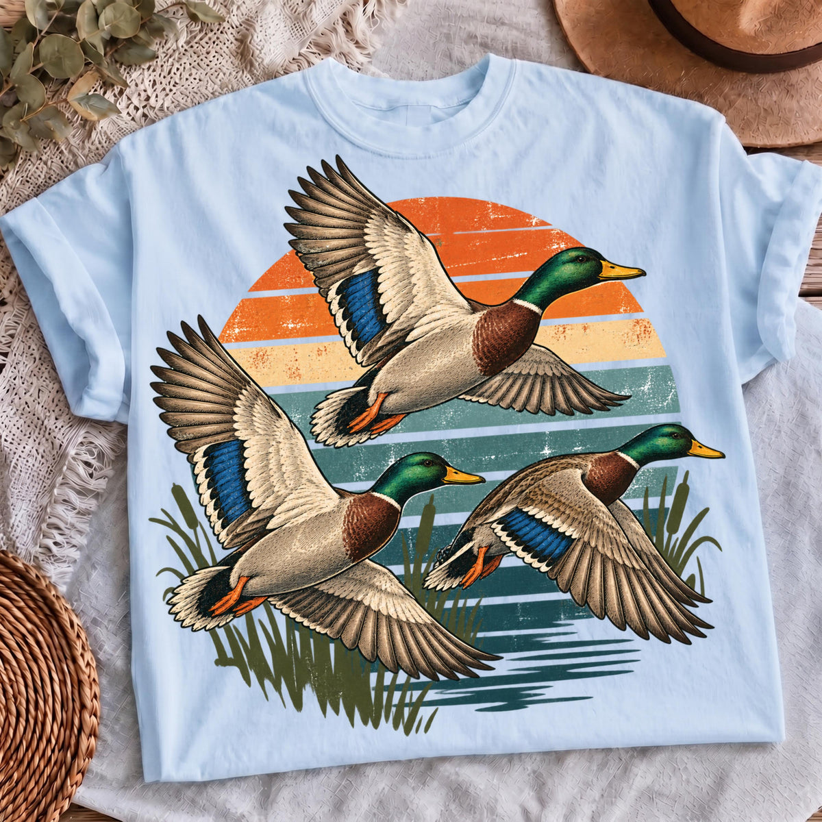 Retro mallard design, mockup 5
