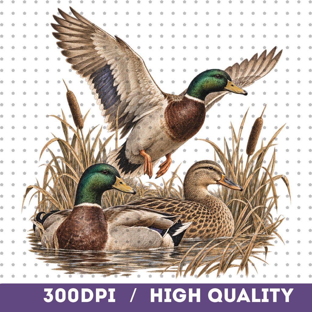 Mallard duck PNG digital download, mockup 6