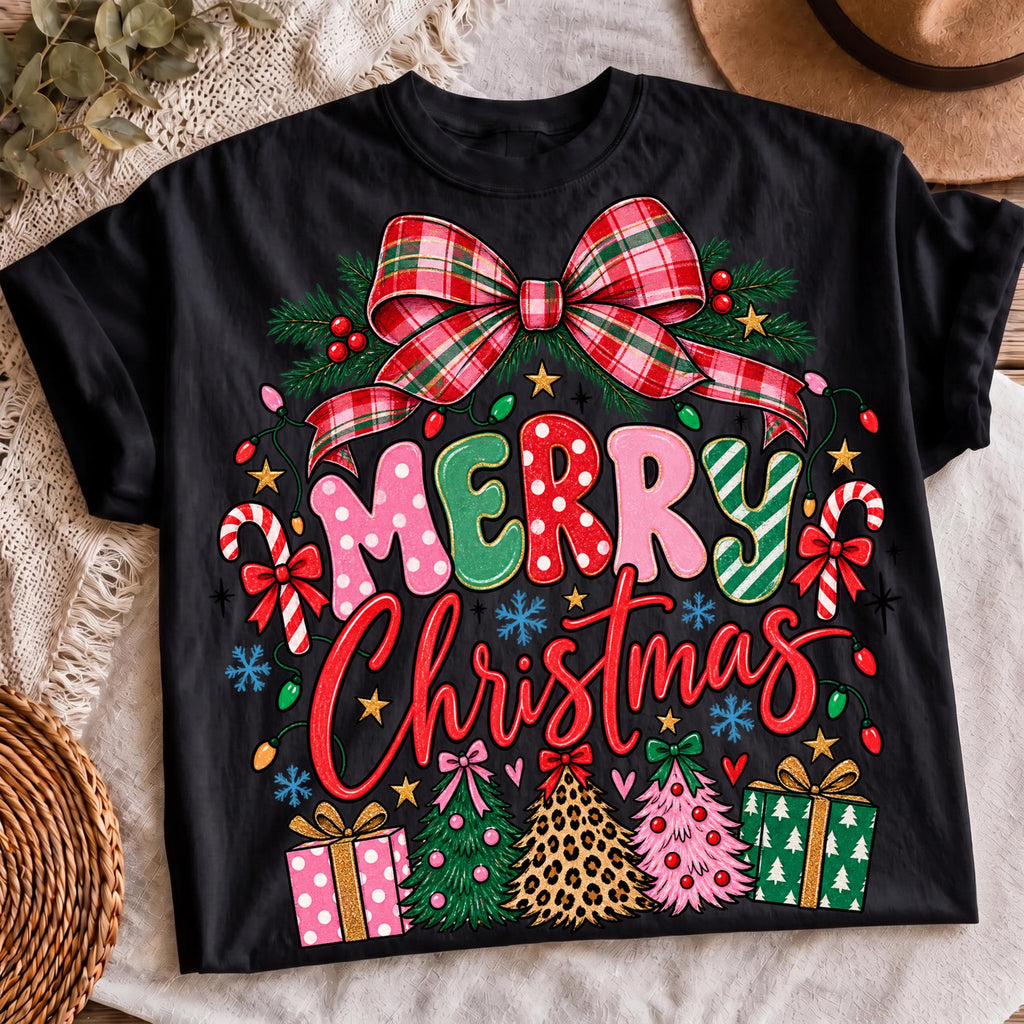 Plaid bow Christmas sublimation, mockup 4