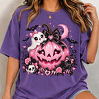Pink pumpkin ghost PNG digital download, mockup 6