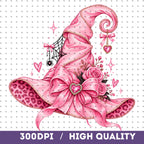 Pink witch hat PNG digital download, mockup 6