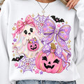 Pastel Halloween ghost PNG coquette pink pumpkin shirt mockup