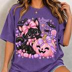 Pink black cat PNG digital download, mockup 6