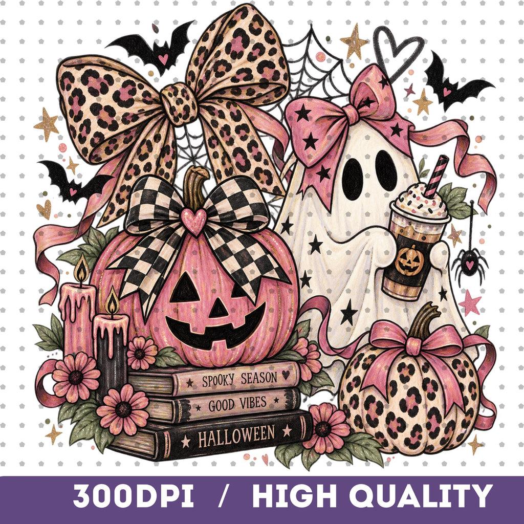 Pink Halloween sublimation, mockup 5