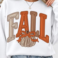 Retro Fall PNG groovy pumpkin bow autumn shirt mockup