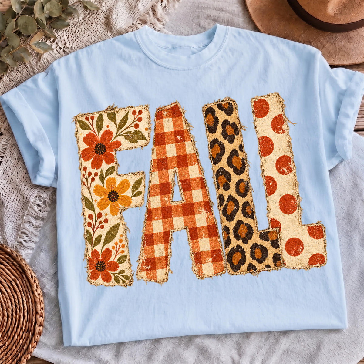 Floral polka dot fall design, mockup 5