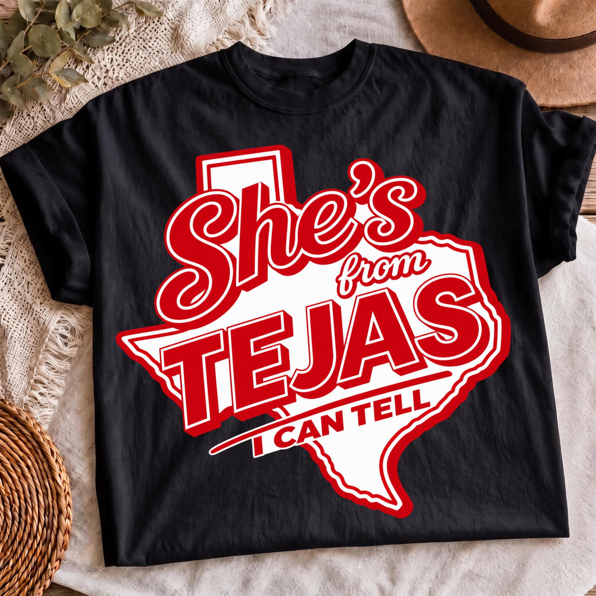 Red Texas western sublimation, mockup 3