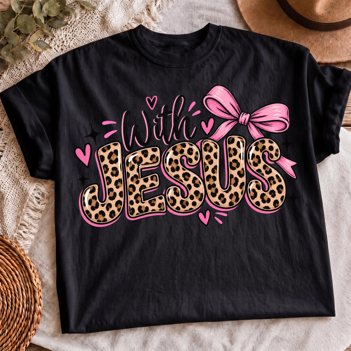 With Jesus sublimation design, mockup 4