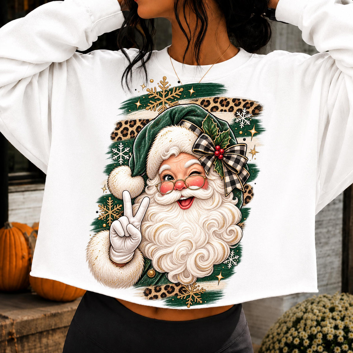 Leopard Santa holiday design, mockup 6