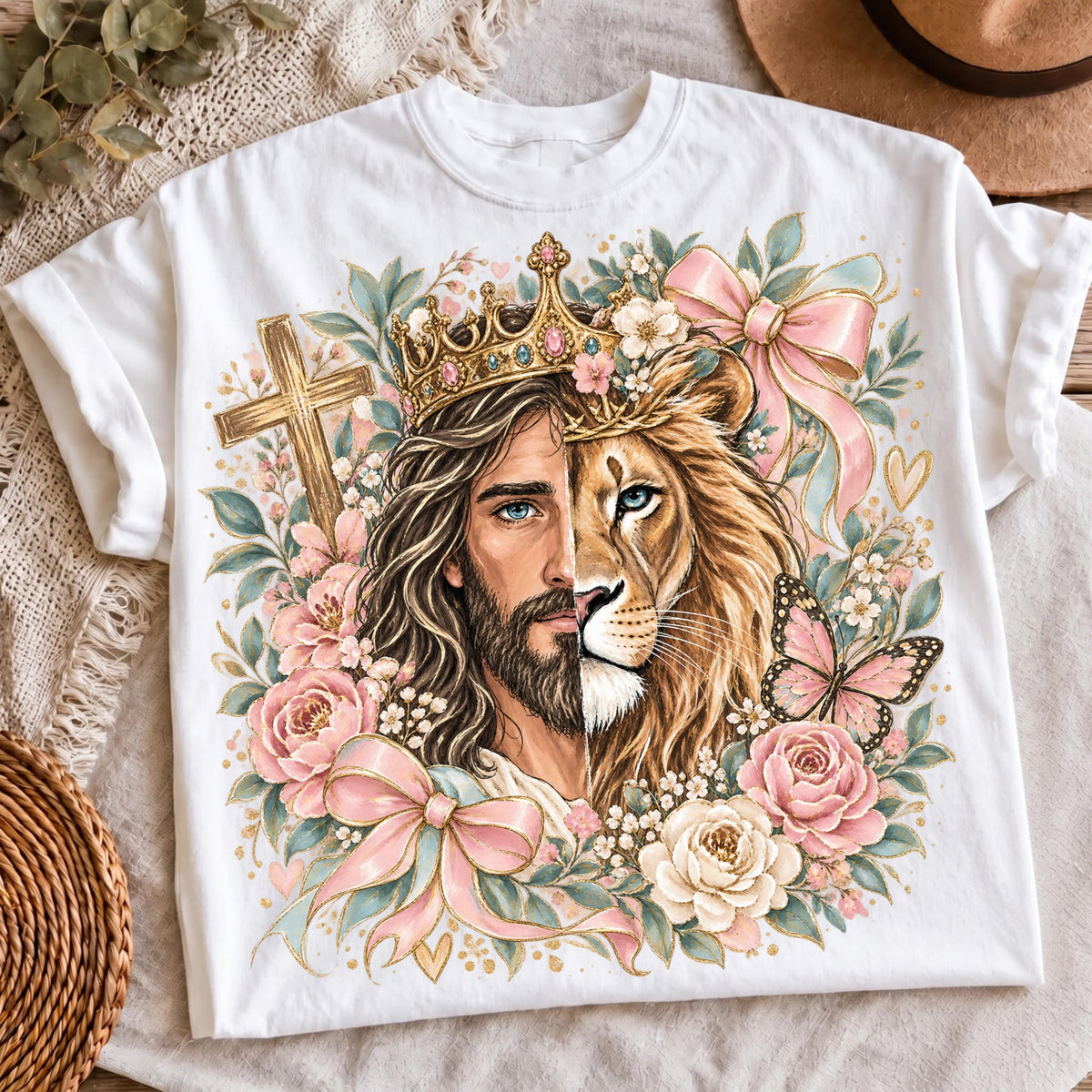 Jesus Crown Lion of Judah PNG design mockup