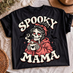 Skeleton mama coffee lover shirt design mockup