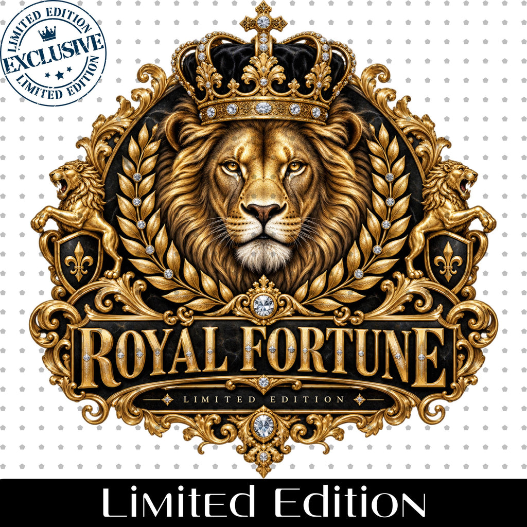 Gold lion crest PNG royal crowned lion shirt design mockup