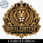 Gold lion crest PNG royal crowned lion shirt design mockup