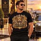Black gold lion PNG digital download, mockup 4