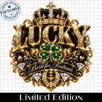Born for Fortune lucky PNG luxury gold shirt design mockup