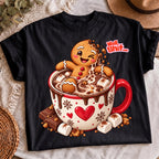 Gingerbread hot cocoa Christmas PNG digital download mockup