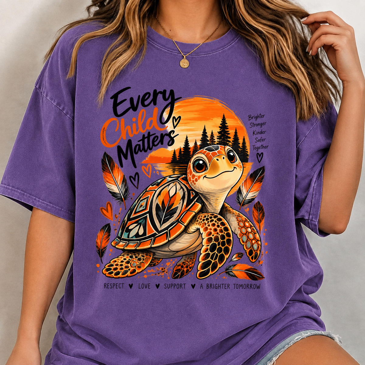 Truth and Reconciliation turtle PNG digital download, mockup 4