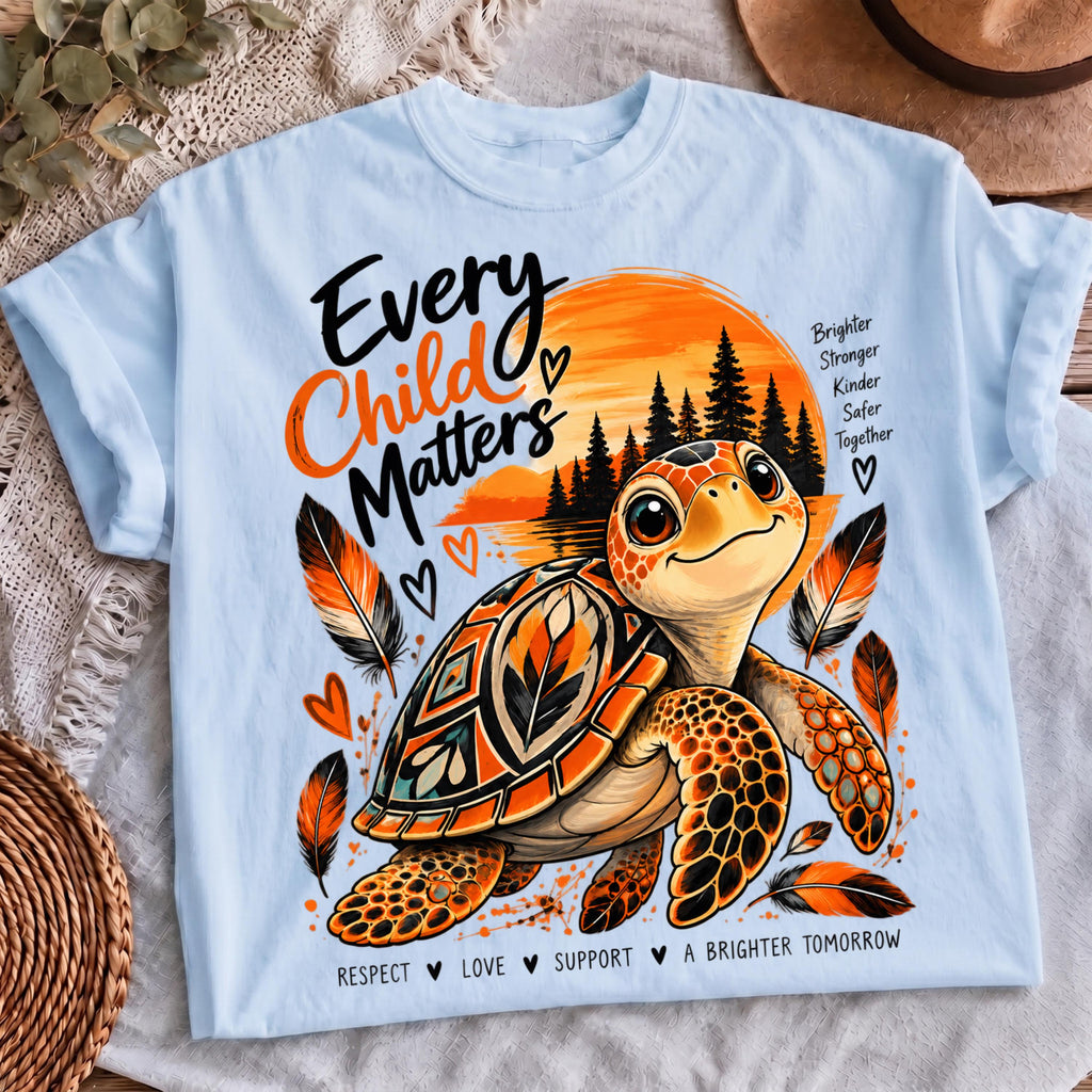 Orange Shirt Day turtle PNG sublimation design, mockup 3