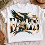 Eagle with mountains school spirit PNG, mockup 2