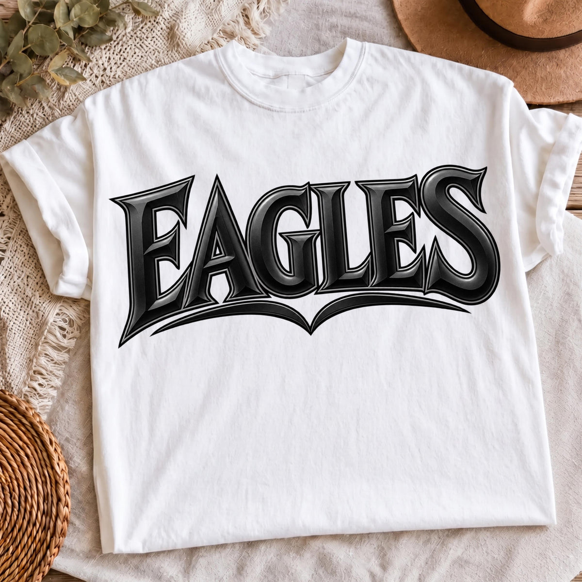 Black Eagles school spirit PNG, mockup 2