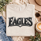 Eagles PNG bold black typography shirt design mockup