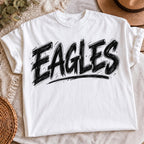 Hand drawn Eagles PNG sketch style shirt design mockup