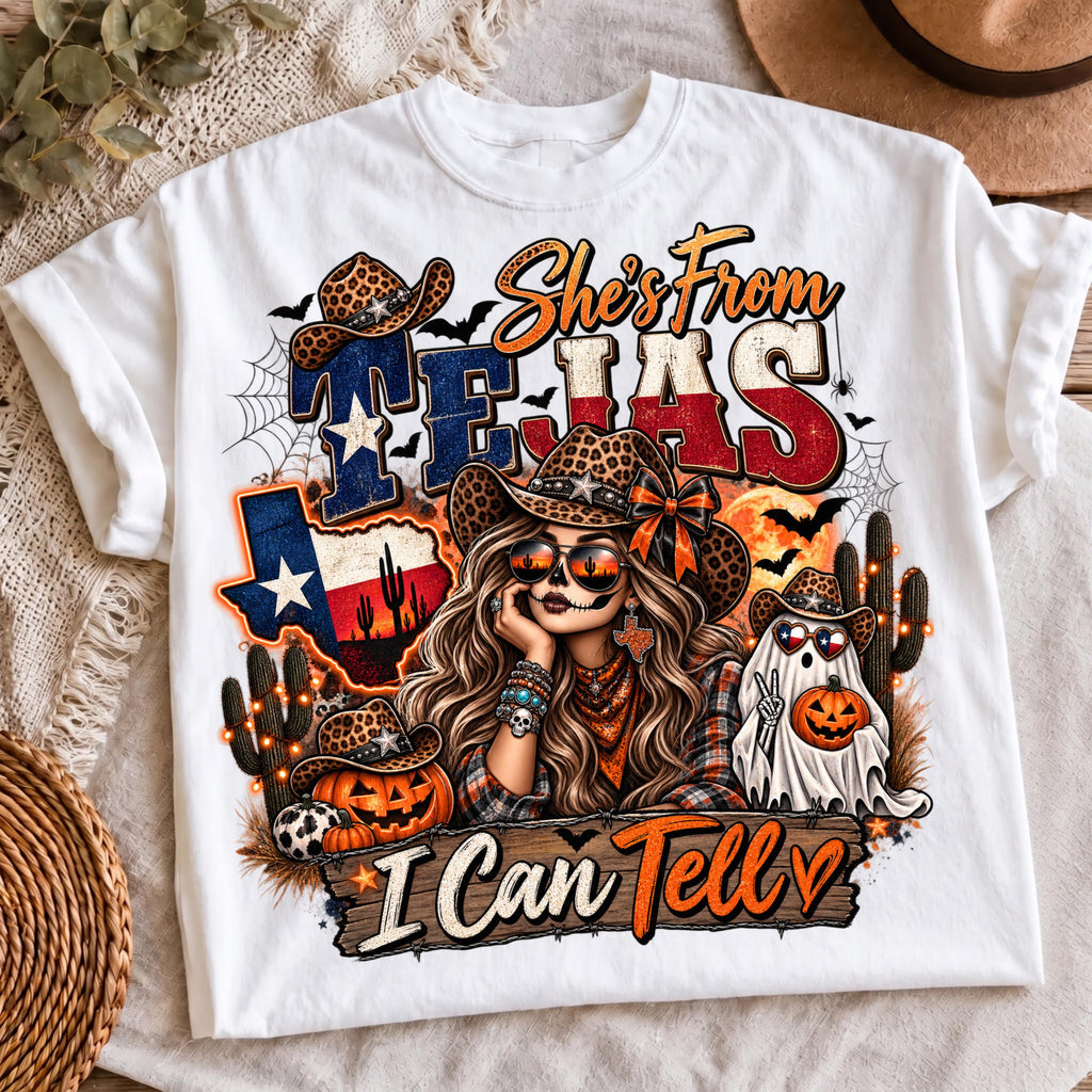 Texas spooky season cowgirl PNG, mockup 2
