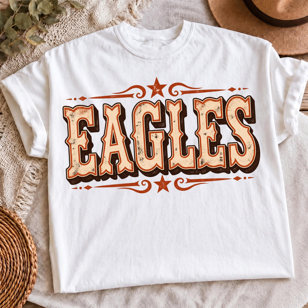 Western Eagles cowboy game day PNG, mockup 2